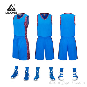 Aangepast ontwerp gewoon basketball jerseys uniform set